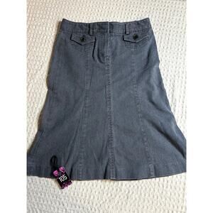 Theory A-Line Denim Skirt, Gray, Size 00